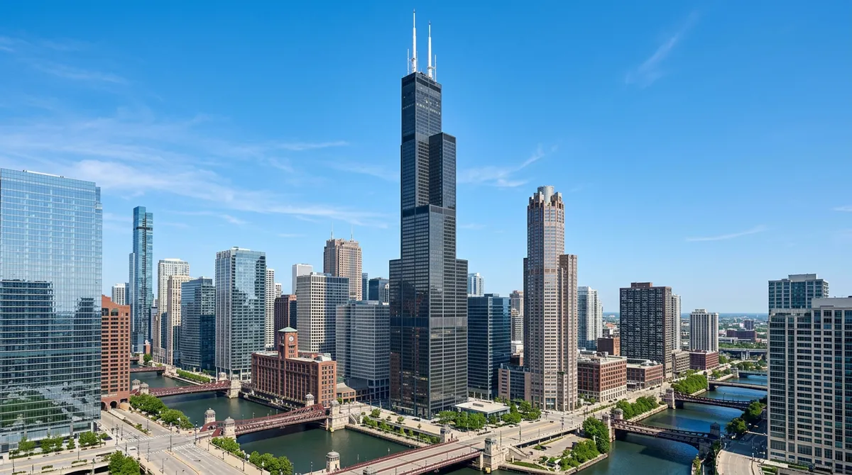 Strefa recepcyjna biura edukacyjnego w centrum Chicago